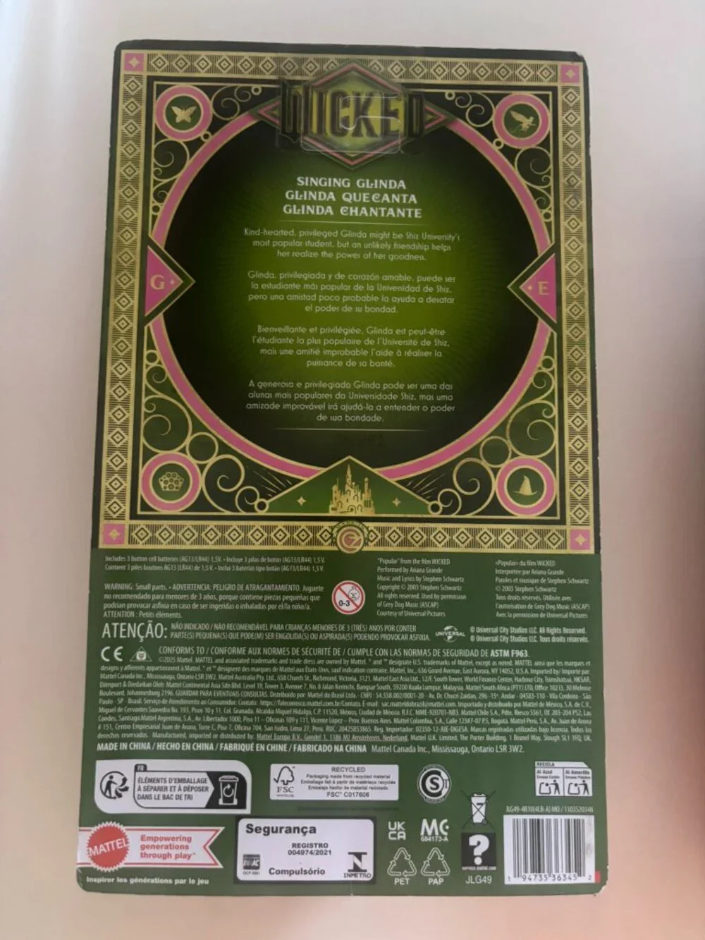 NEW Wicked Singing Glinda & Elphaba 11'' Fashion Doll Figures